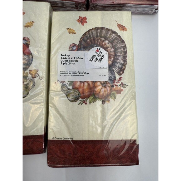 120 Fall THANSKGIVING Napkins Timeless Turkey 2 Ply Dinner Paper Napkin USA MADE - Picture 2 of 4